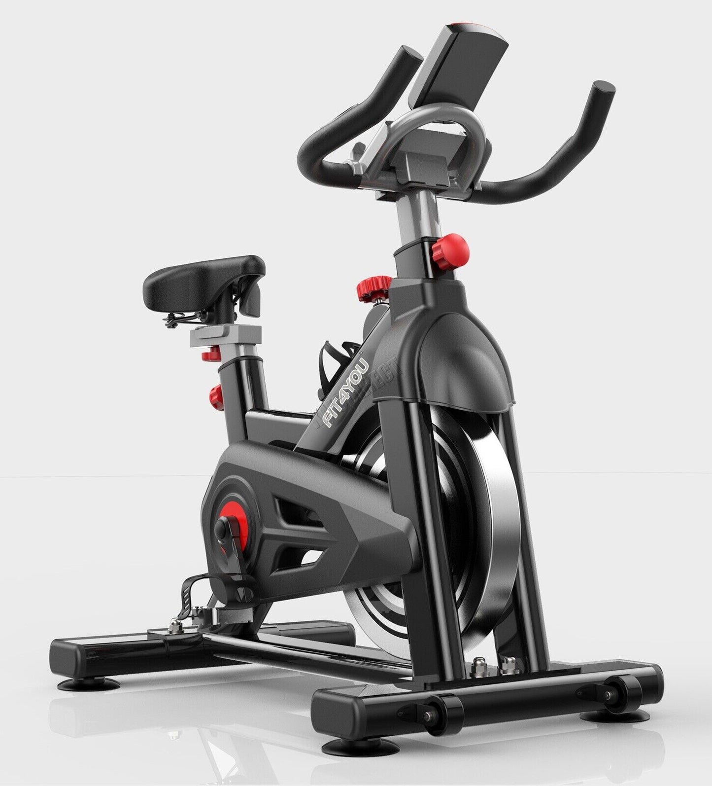 Exercise Bike Indoor Cycling Home Gym Workout Cardio Fitness LCD Monitor Black