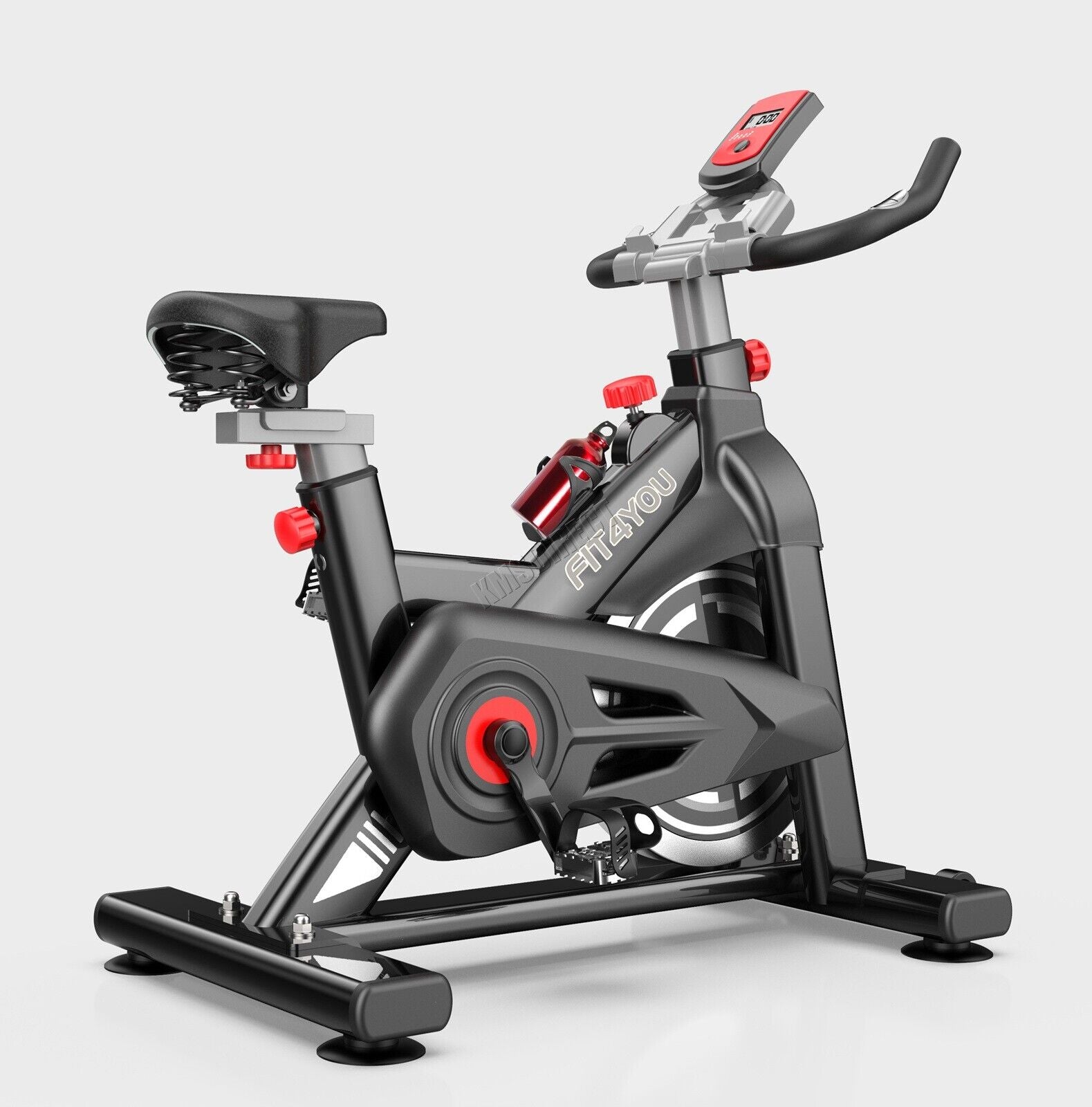 Exercise Bike Indoor Cycling Home Gym Workout Cardio Fitness LCD Monitor Black