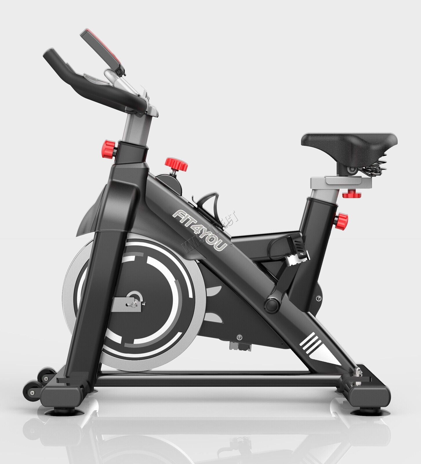 Exercise Bike Indoor Cycling Home Gym Workout Cardio Fitness LCD Monitor Black